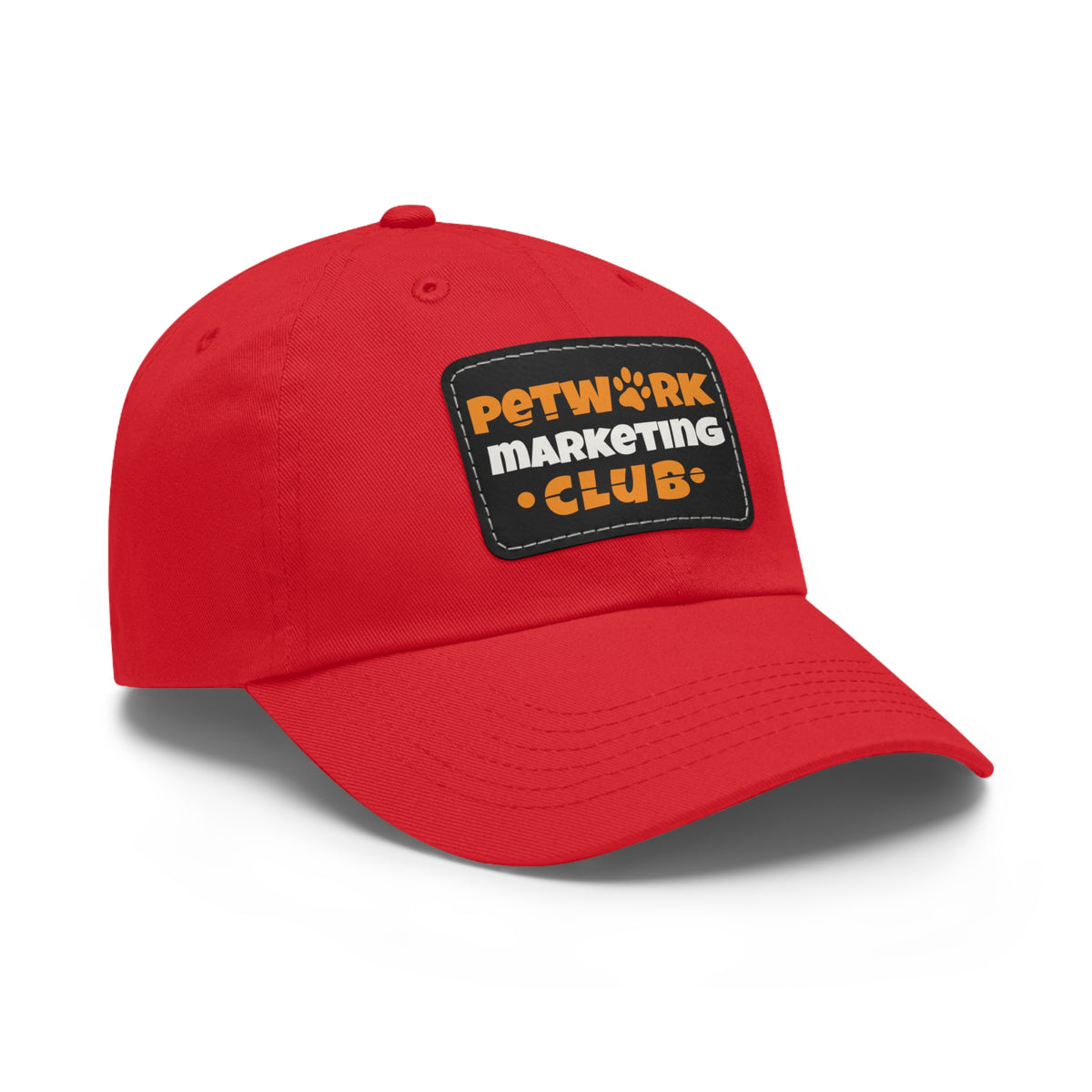 Petwork Marketing Club Dad Hat — Leather Patch Baseball Cap