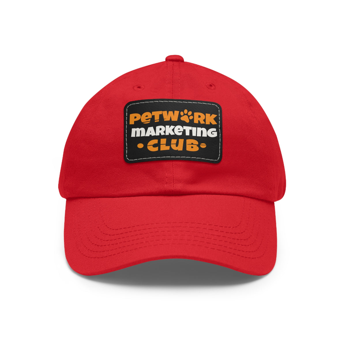 Petwork Marketing Club Dad Hat — Leather Patch Baseball Cap