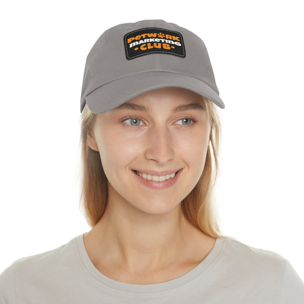 Petwork Marketing Club Dad Hat — Leather Patch Baseball Cap