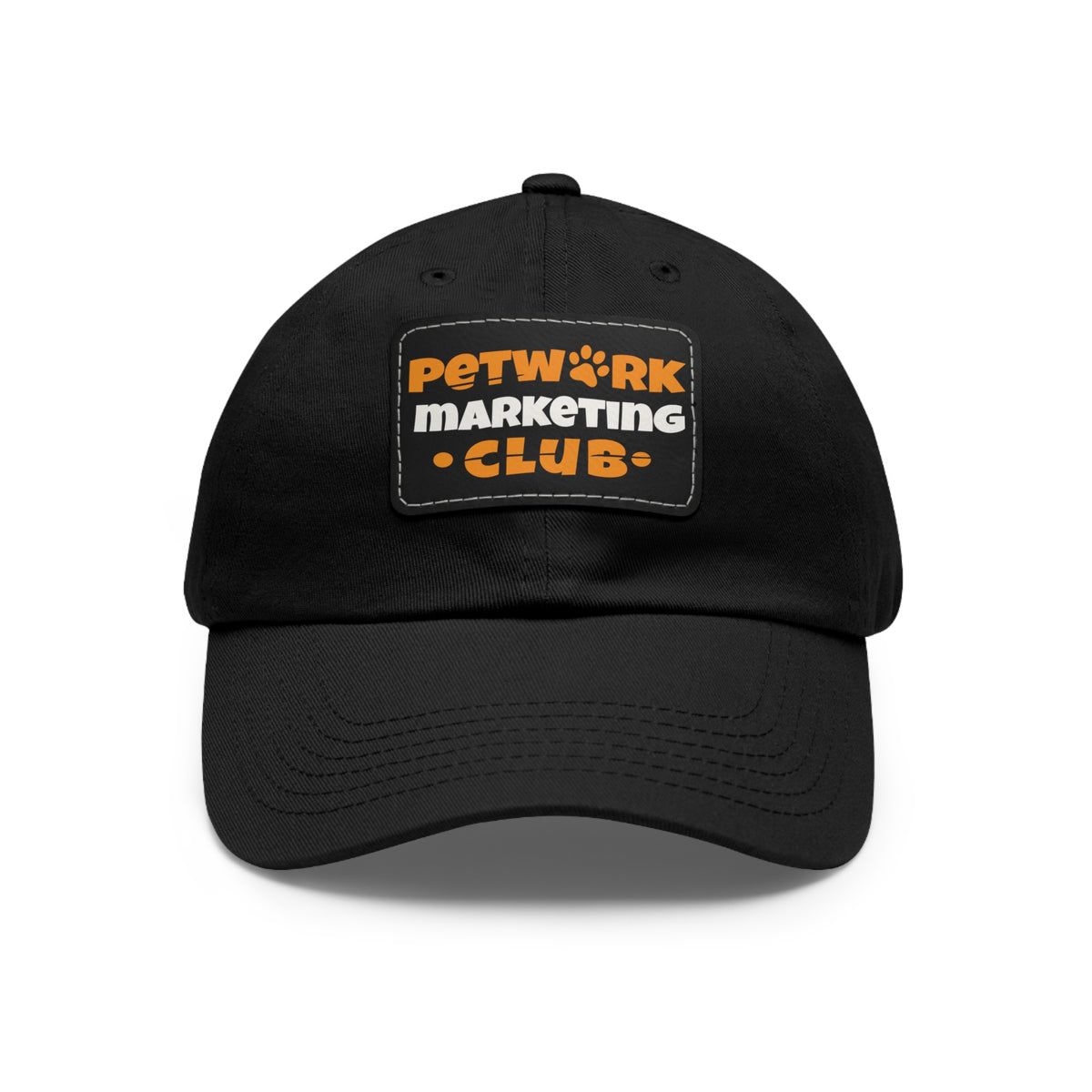 Petwork Marketing Club Dad Hat — Leather Patch Baseball Cap