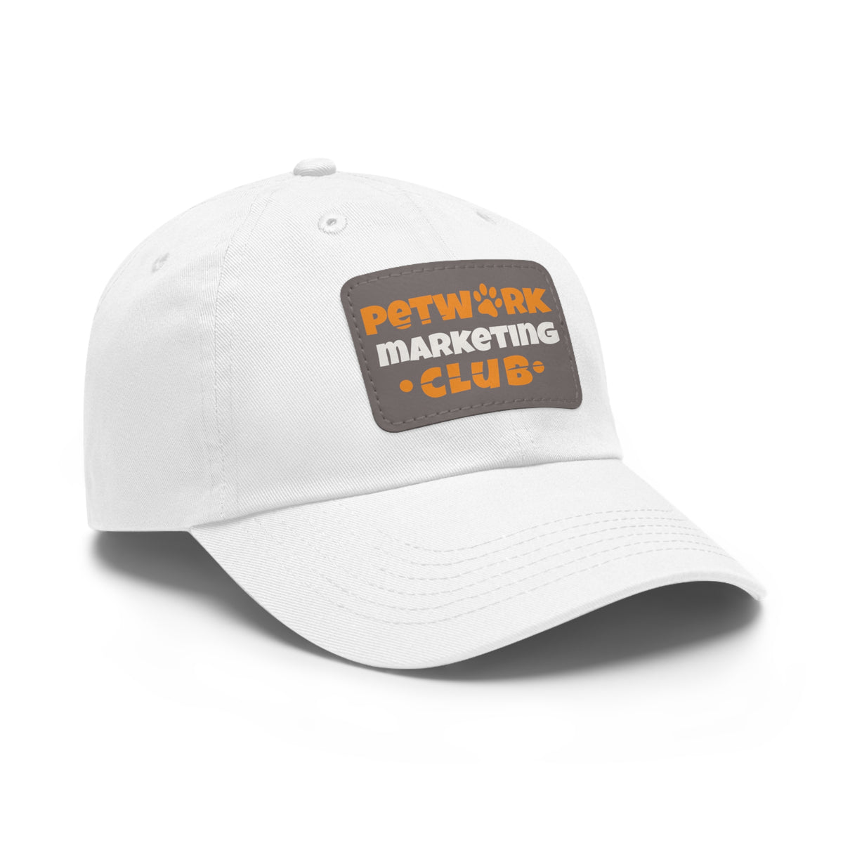 Petwork Marketing Club Dad Hat — Leather Patch Baseball Cap