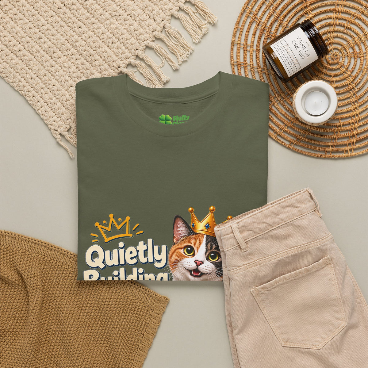Quietly Building My Empire Cat T-Shirt