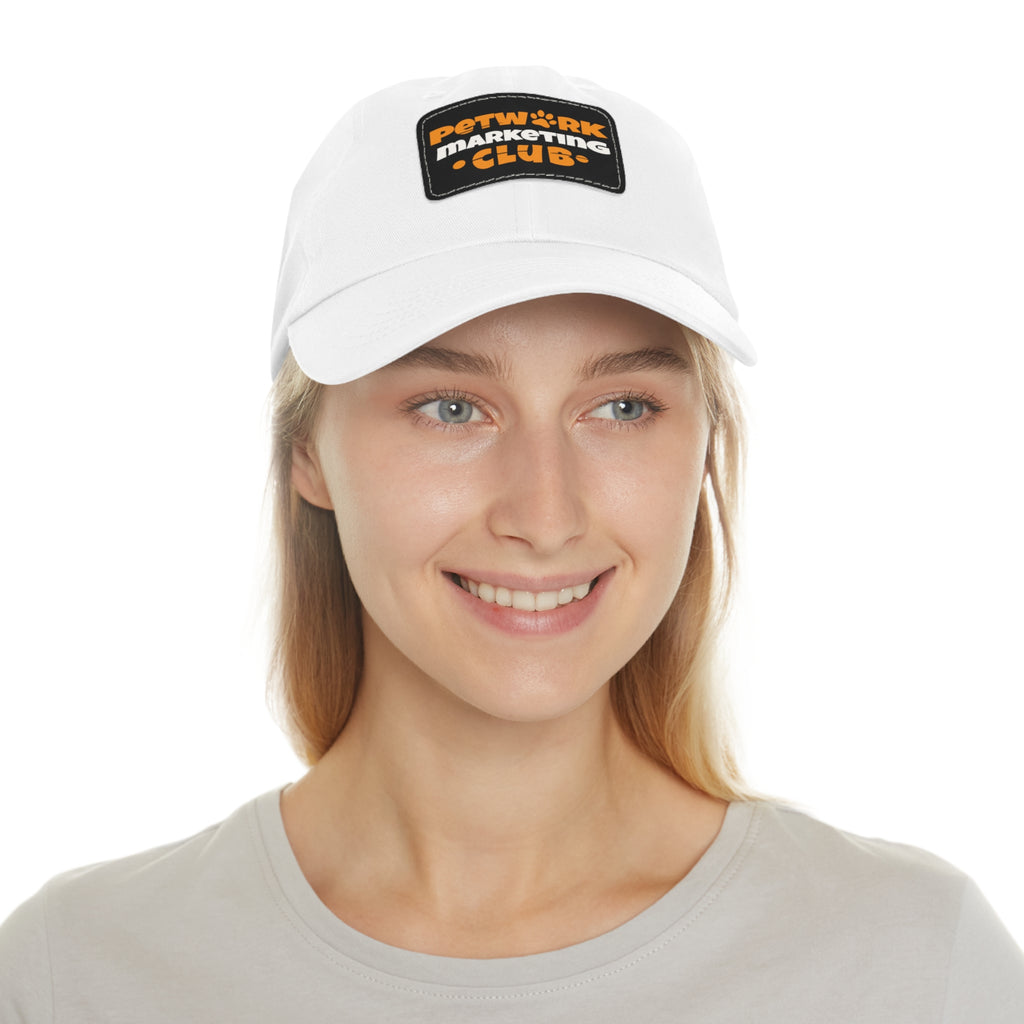 Petwork Marketing Club Dad Hat — Leather Patch Baseball Cap