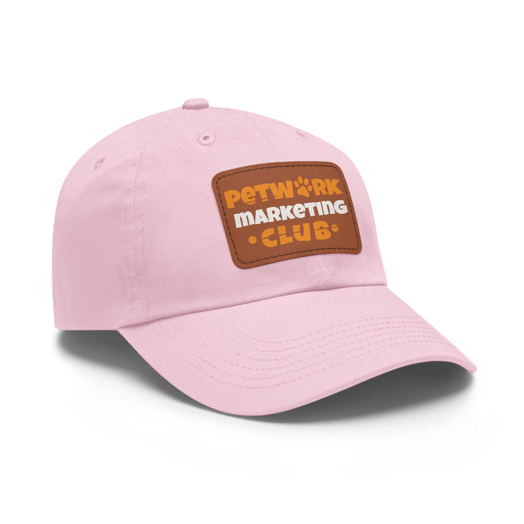 Petwork Marketing Club Dad Hat — Leather Patch Baseball Cap