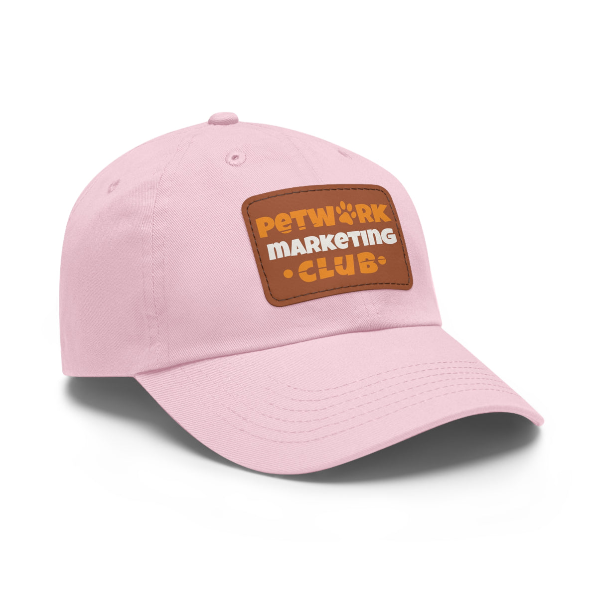 Petwork Marketing Club Dad Hat — Leather Patch Baseball Cap