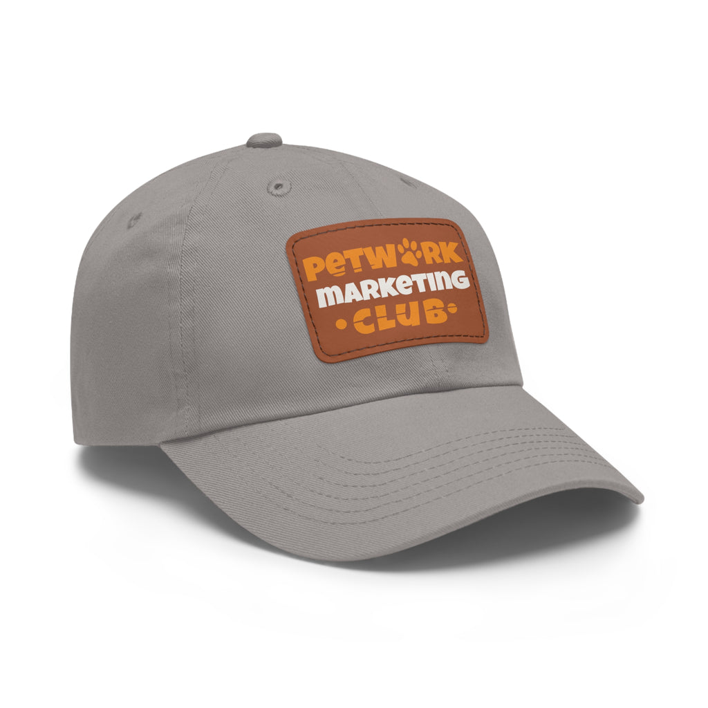 Petwork Marketing Club Dad Hat — Leather Patch Baseball Cap