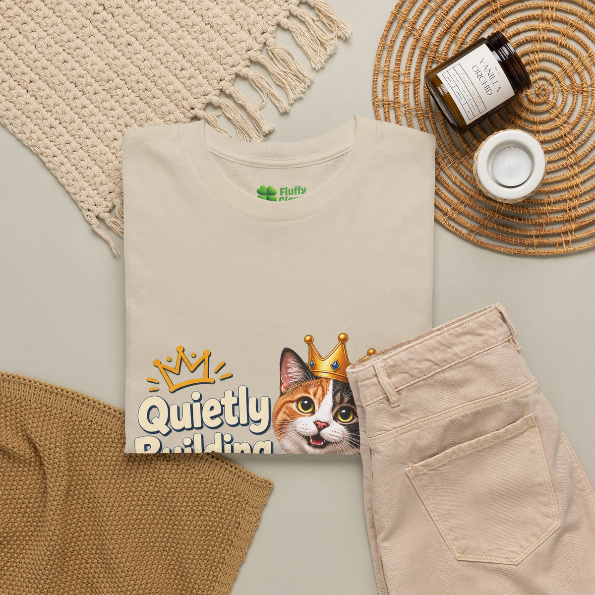 Quietly Building My Empire Cat T-Shirt