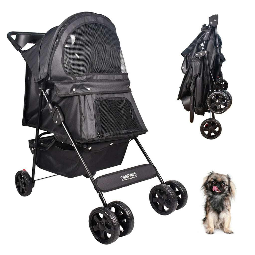 GOOPAWS 4 Wheel Dog Stroller, 36-in
