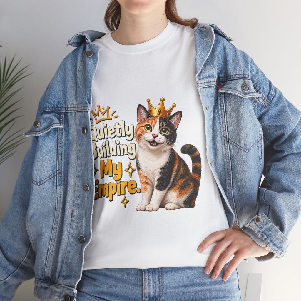 Quietly Building My Empire Cat T-Shirt