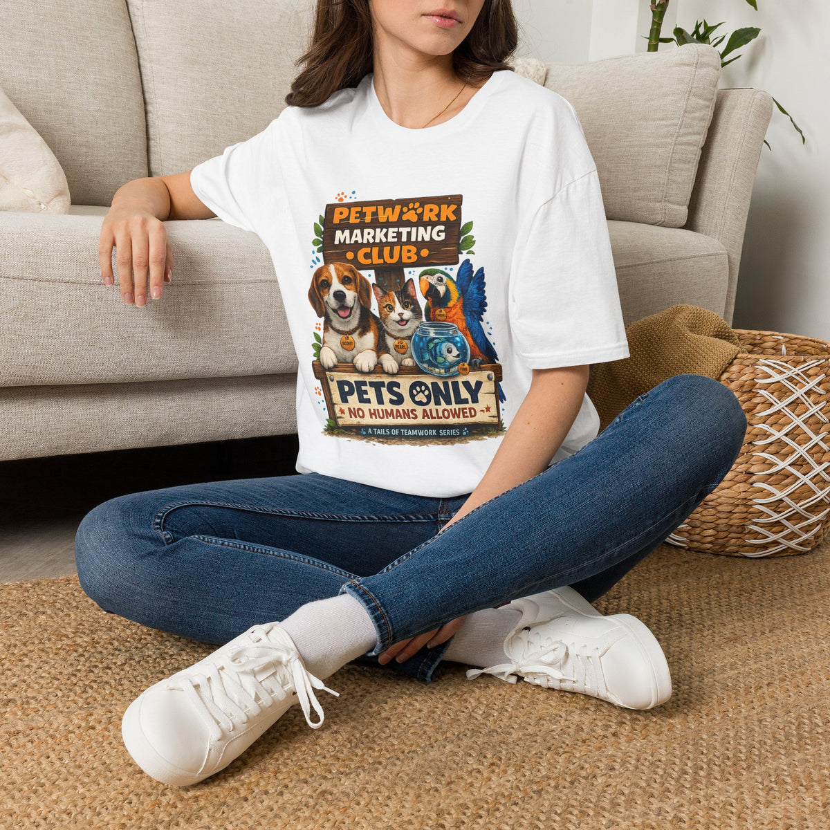 Petwork Marketing Club T-Shirt — "Pets Only" Funny Pet Lover Tee