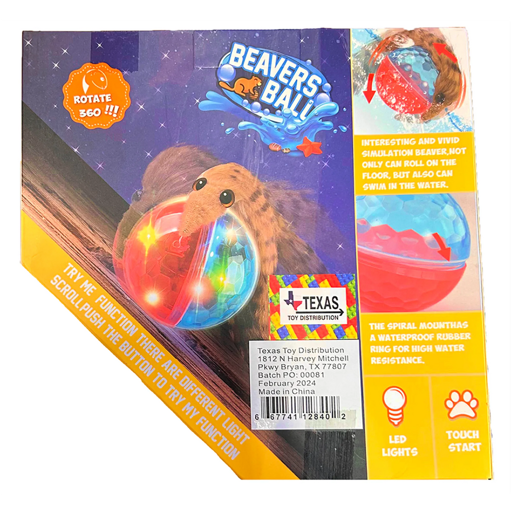 Beaver Ball Weasel Pet Toy, Motorized Pet Ball