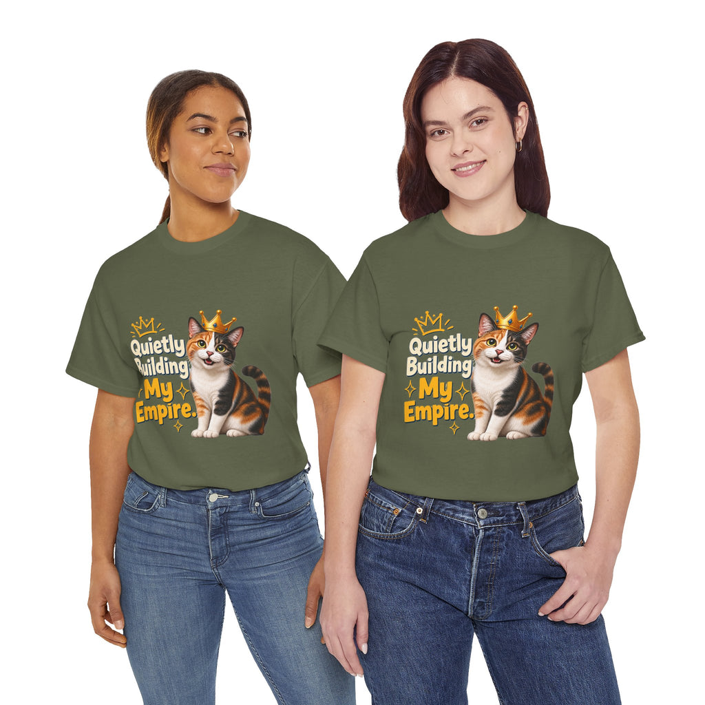 Quietly Building My Empire Cat T-Shirt