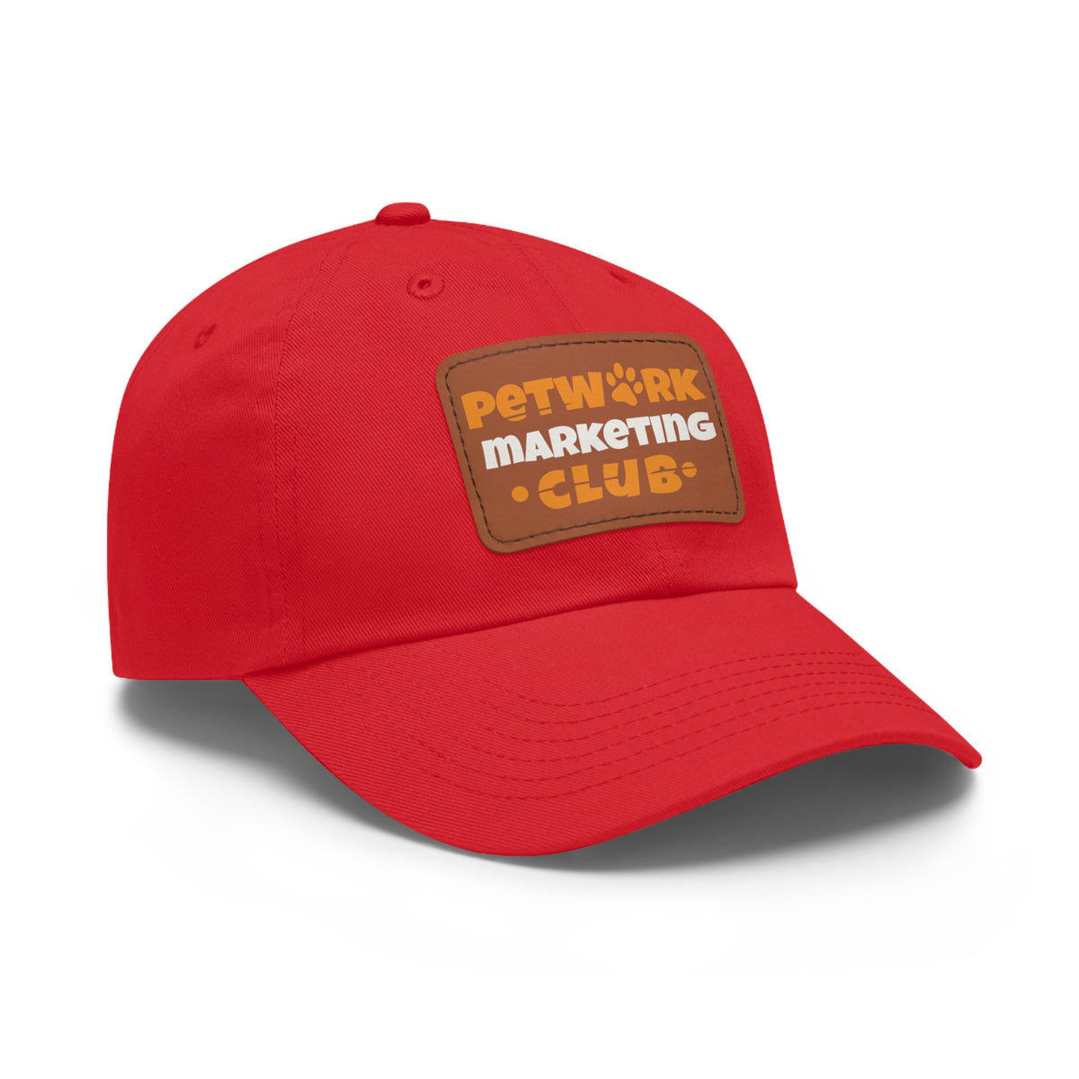 Petwork Marketing Club Dad Hat — Leather Patch Baseball Cap