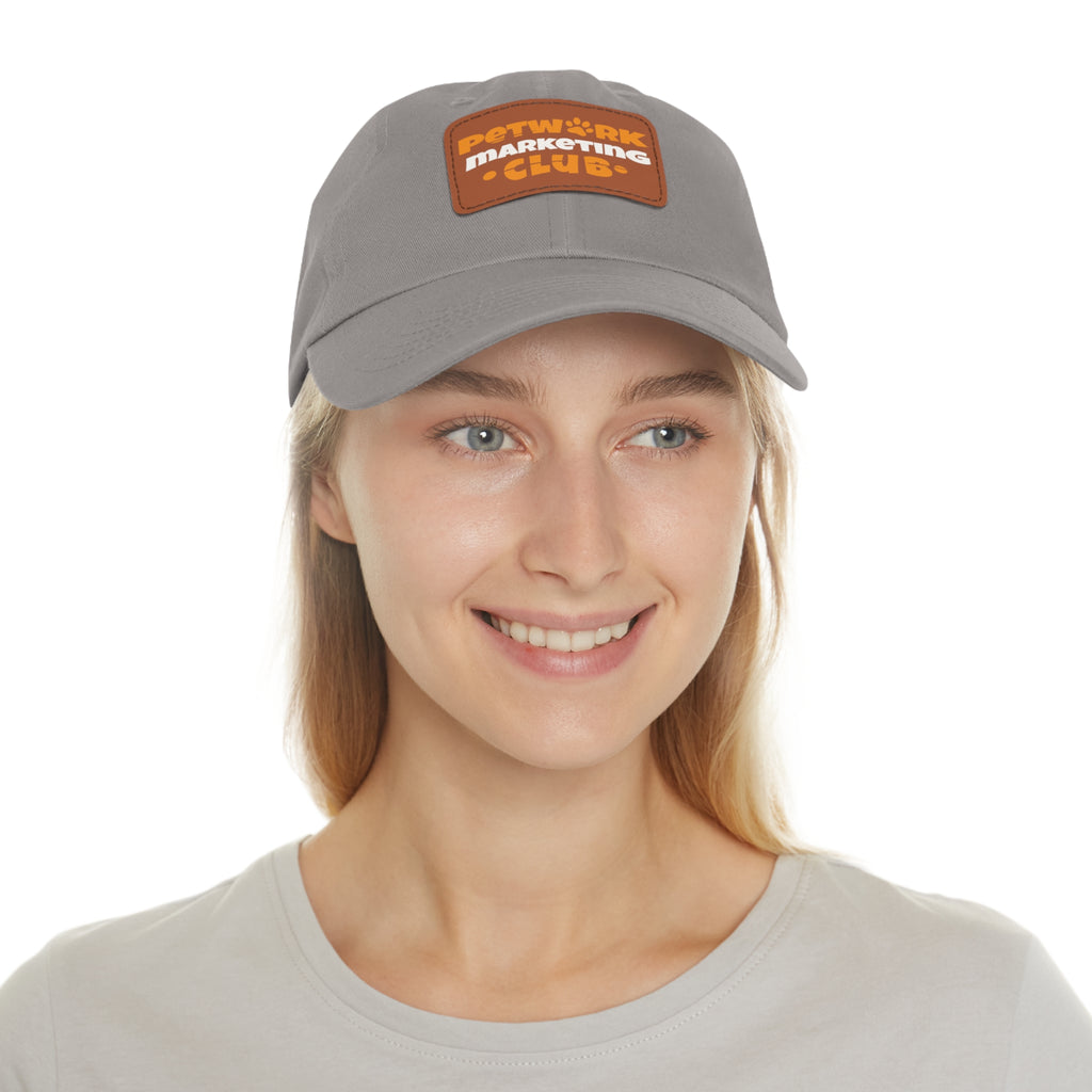 Petwork Marketing Club Dad Hat — Leather Patch Baseball Cap
