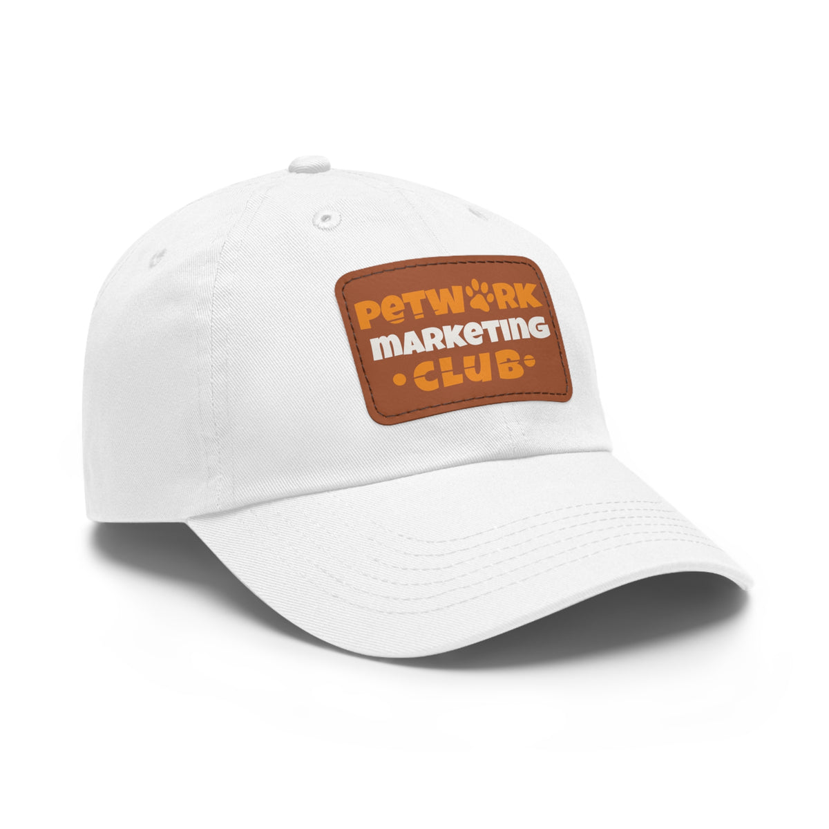 Petwork Marketing Club Dad Hat — Leather Patch Baseball Cap