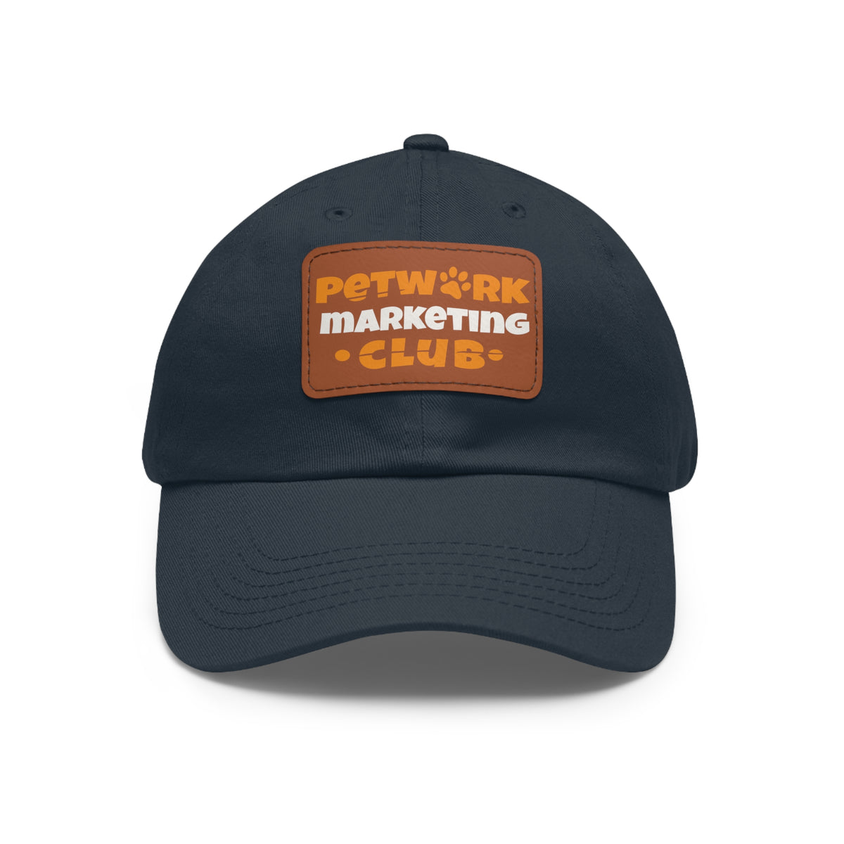 Petwork Marketing Club Dad Hat — Leather Patch Baseball Cap