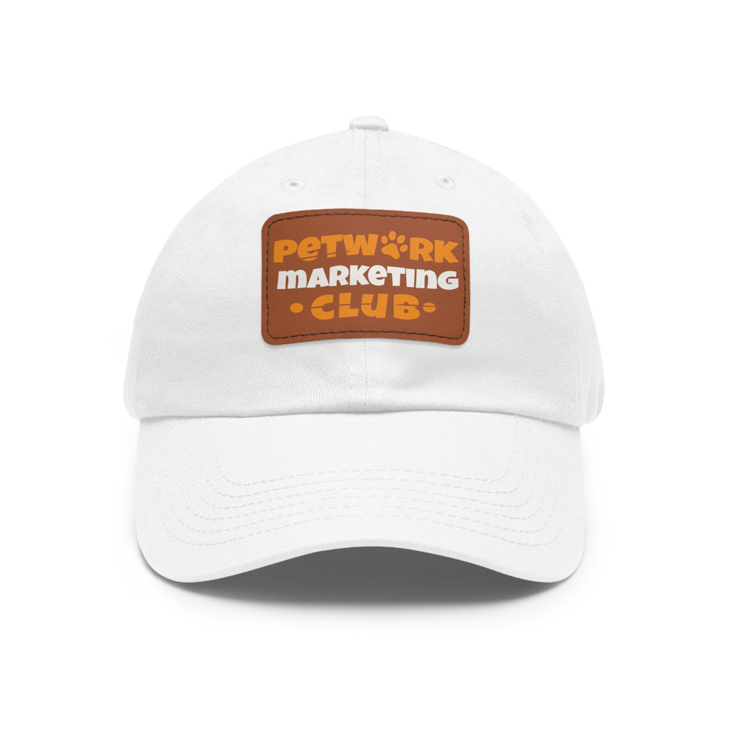 Petwork Marketing Club Dad Hat — Leather Patch Baseball Cap