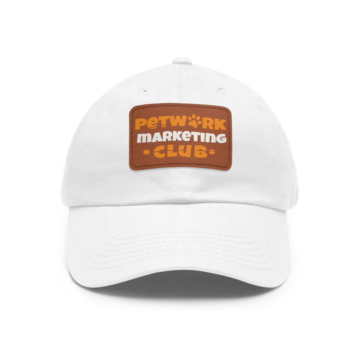 Petwork Marketing Club Dad Hat — Leather Patch Baseball Cap