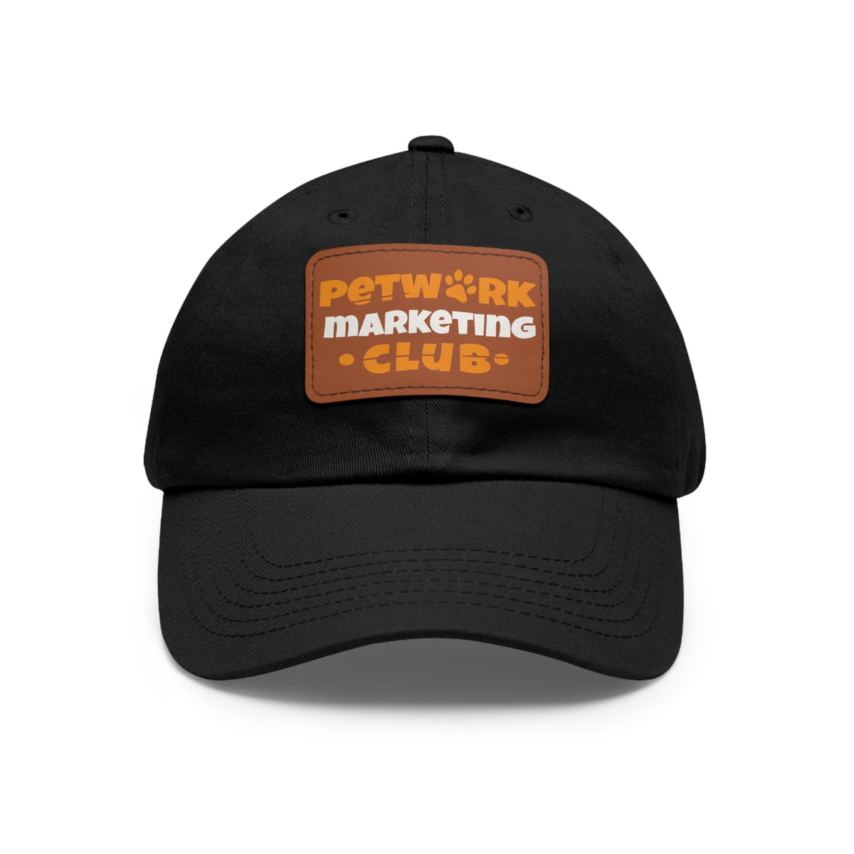 Petwork Marketing Club Dad Hat — Leather Patch Baseball Cap