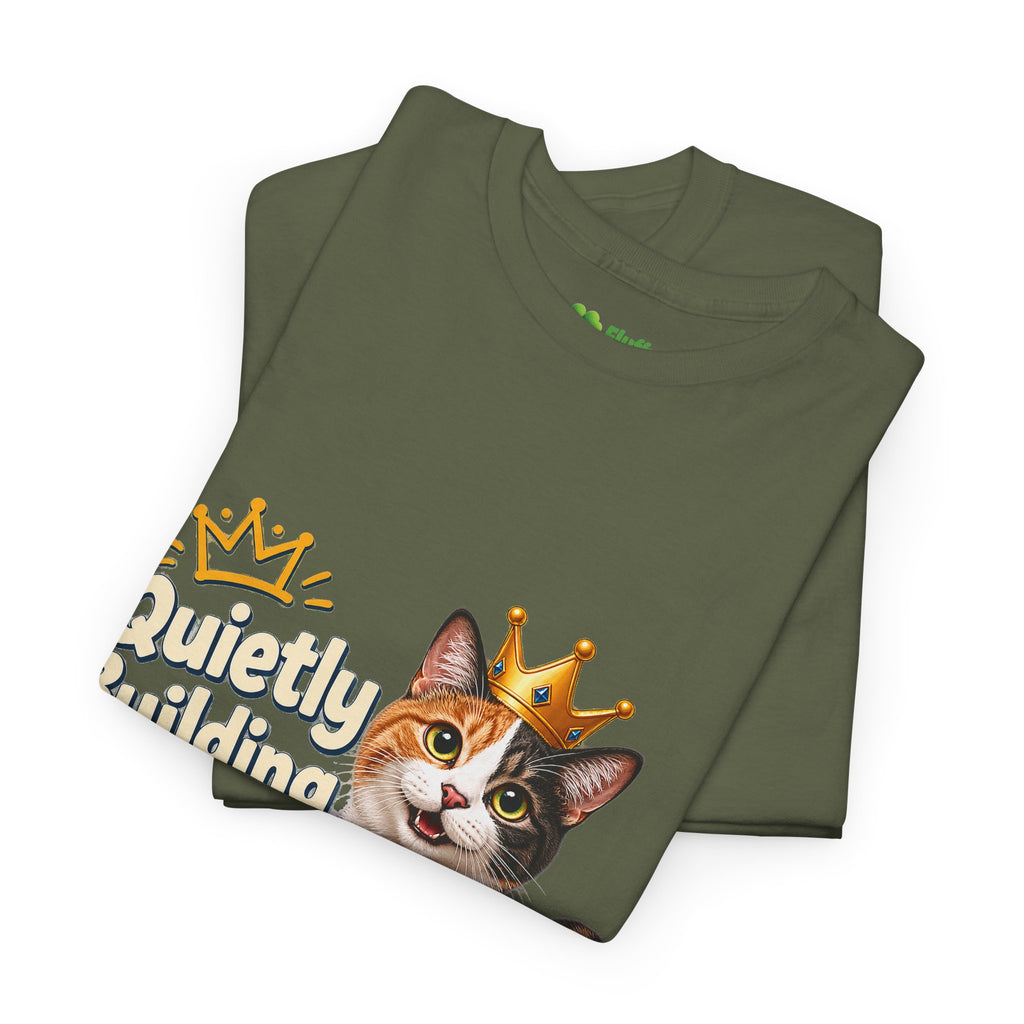 Quietly Building My Empire Cat T-Shirt