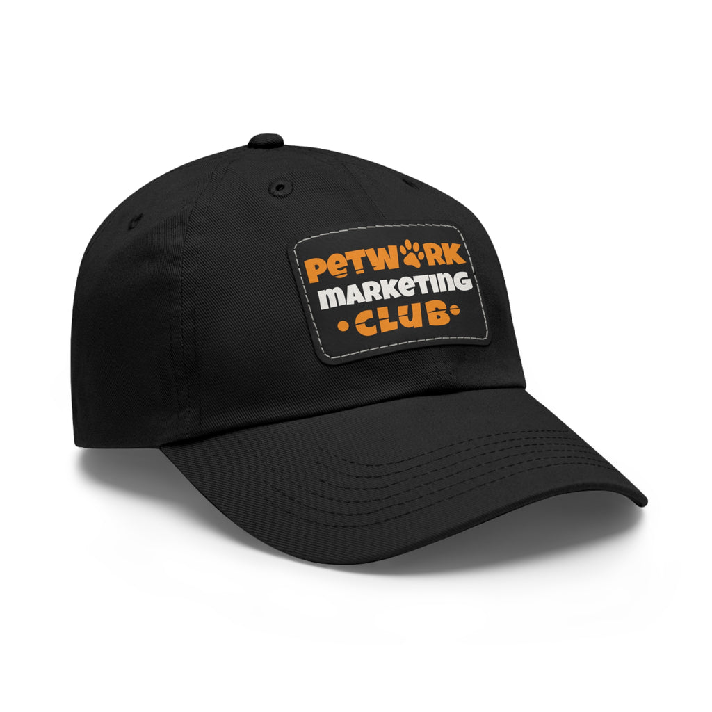 Petwork Marketing Club Dad Hat — Leather Patch Baseball Cap