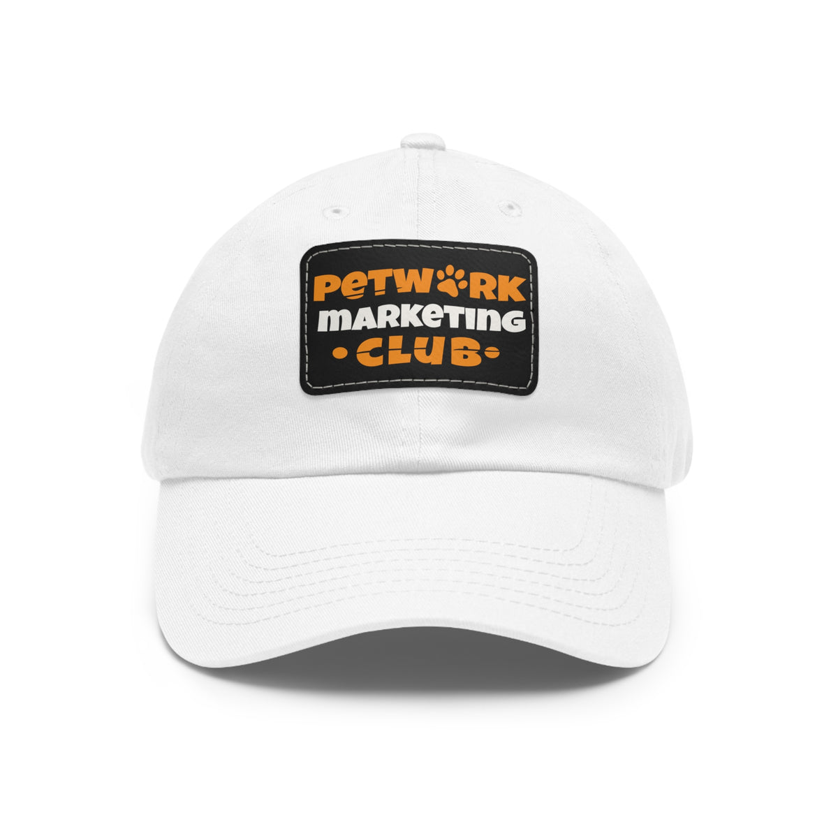 Petwork Marketing Club Dad Hat — Leather Patch Baseball Cap