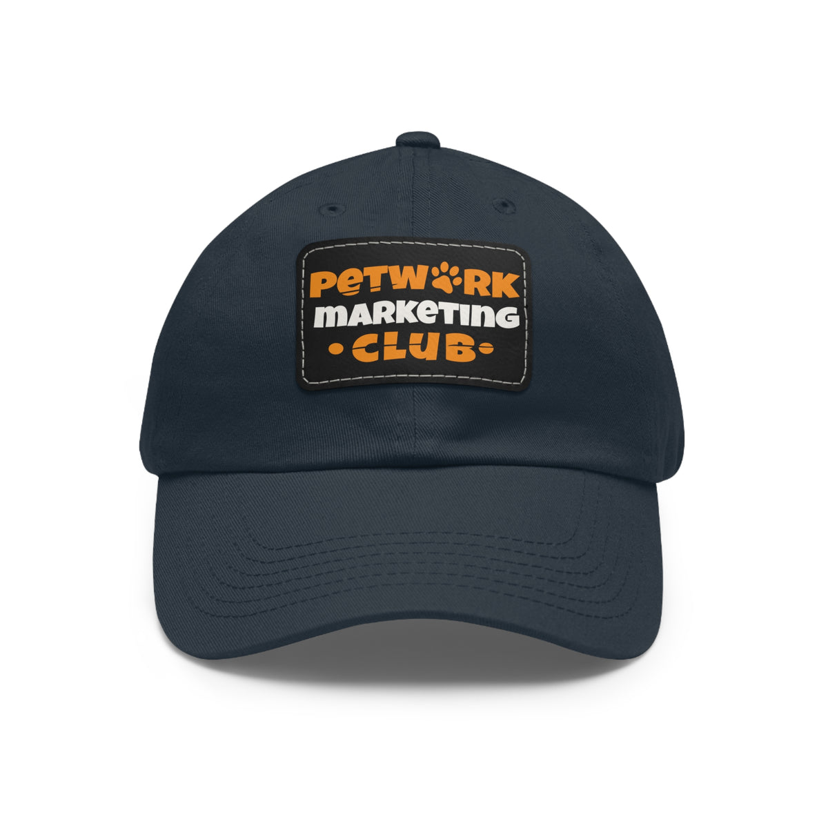 Petwork Marketing Club Dad Hat — Leather Patch Baseball Cap