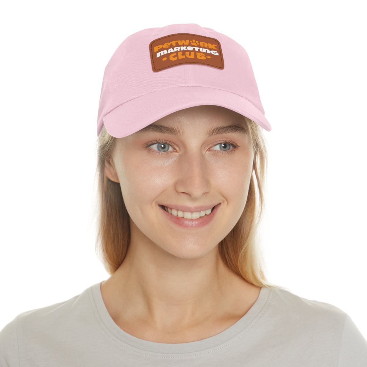 Petwork Marketing Club Dad Hat — Leather Patch Baseball Cap