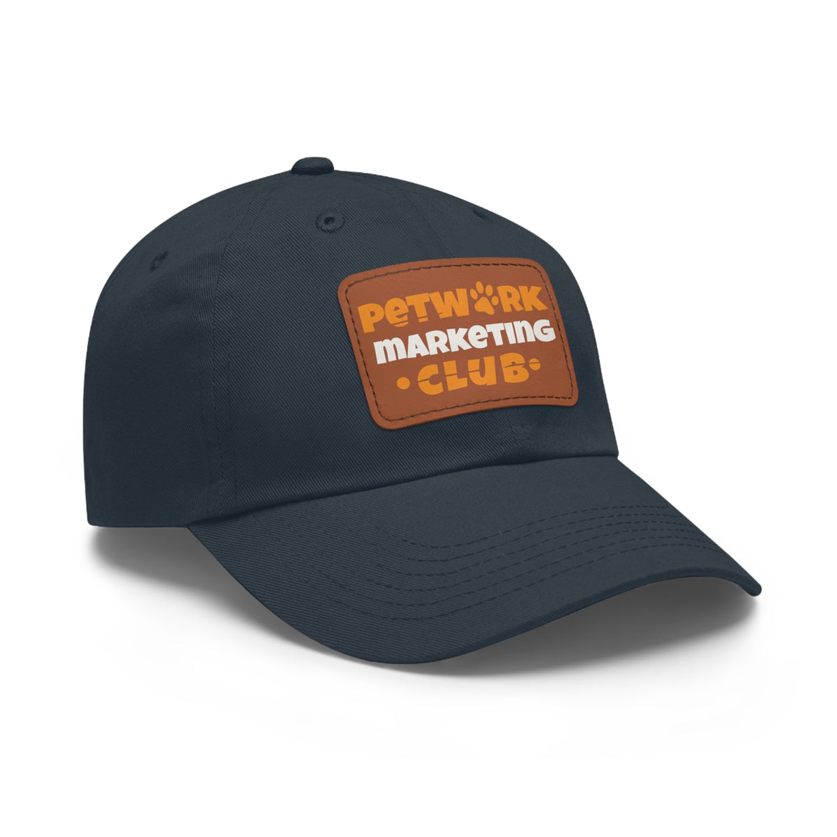 Petwork Marketing Club Dad Hat — Leather Patch Baseball Cap