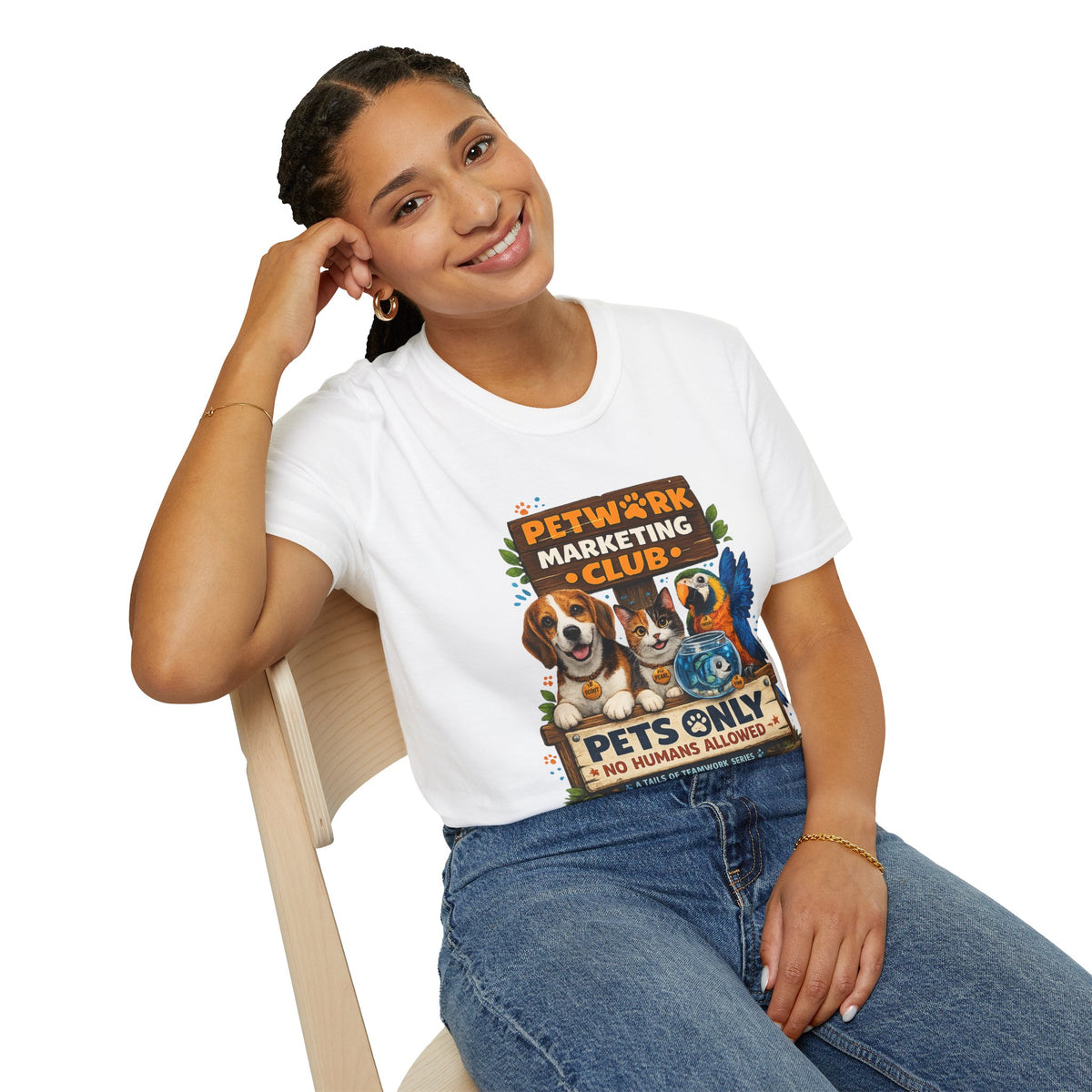 Petwork Marketing Club T-Shirt — "Pets Only" Funny Pet Lover Tee