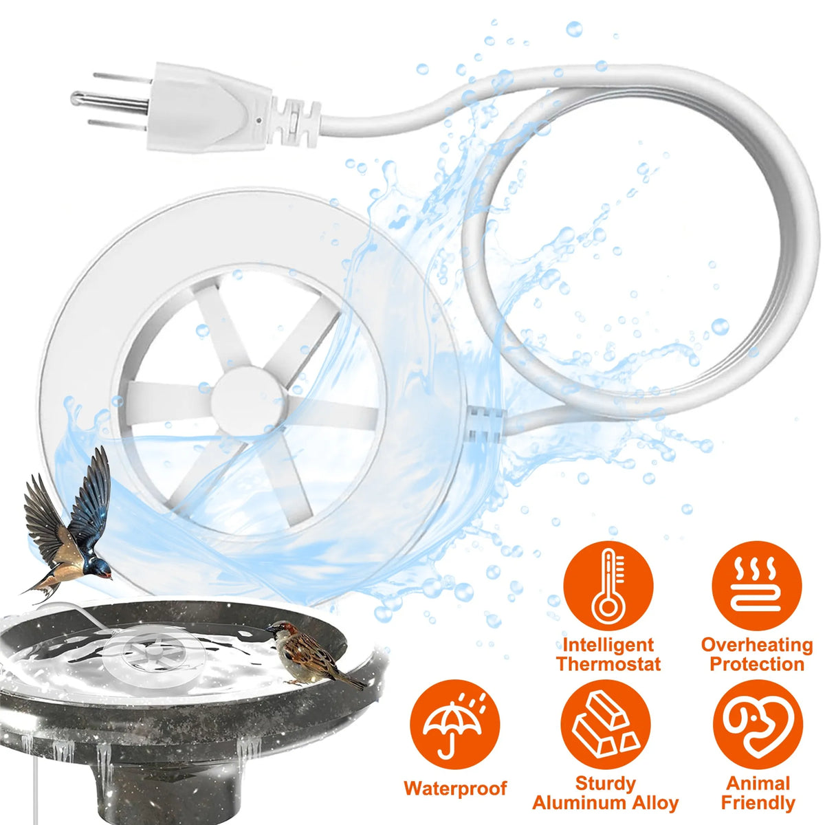 70W Bird Bath Heater