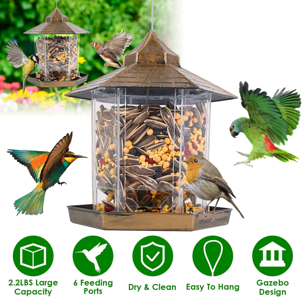 Hanging Gazebo Wild Bird Feeder
