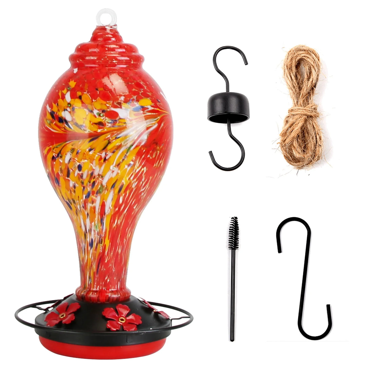 Glass Hummingbird Feeder