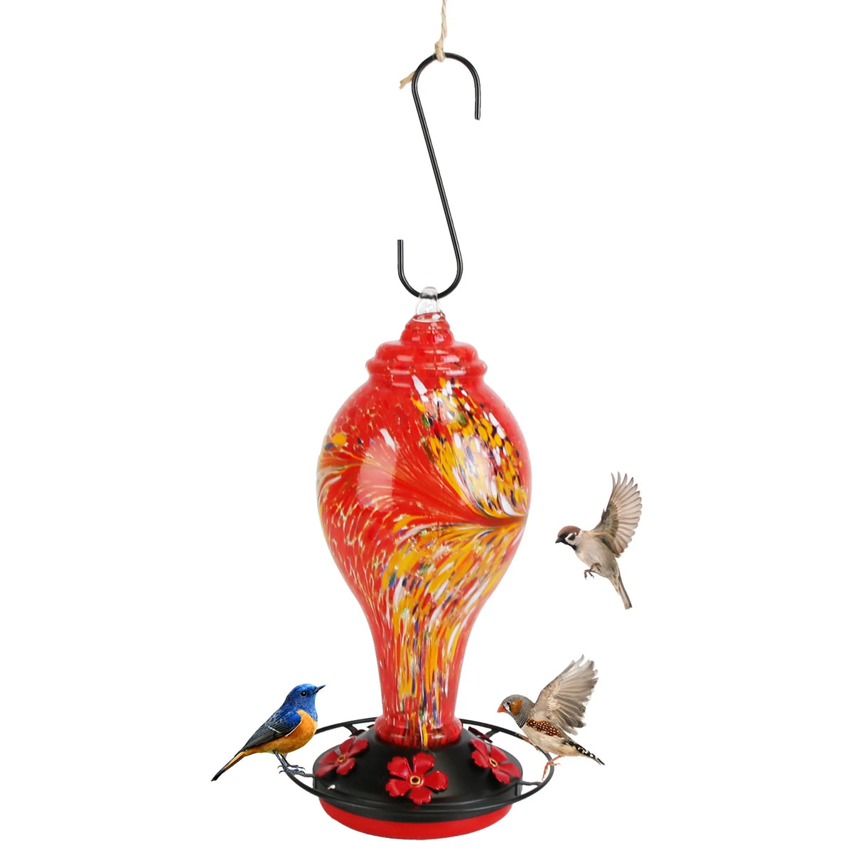Glass Hummingbird Feeder