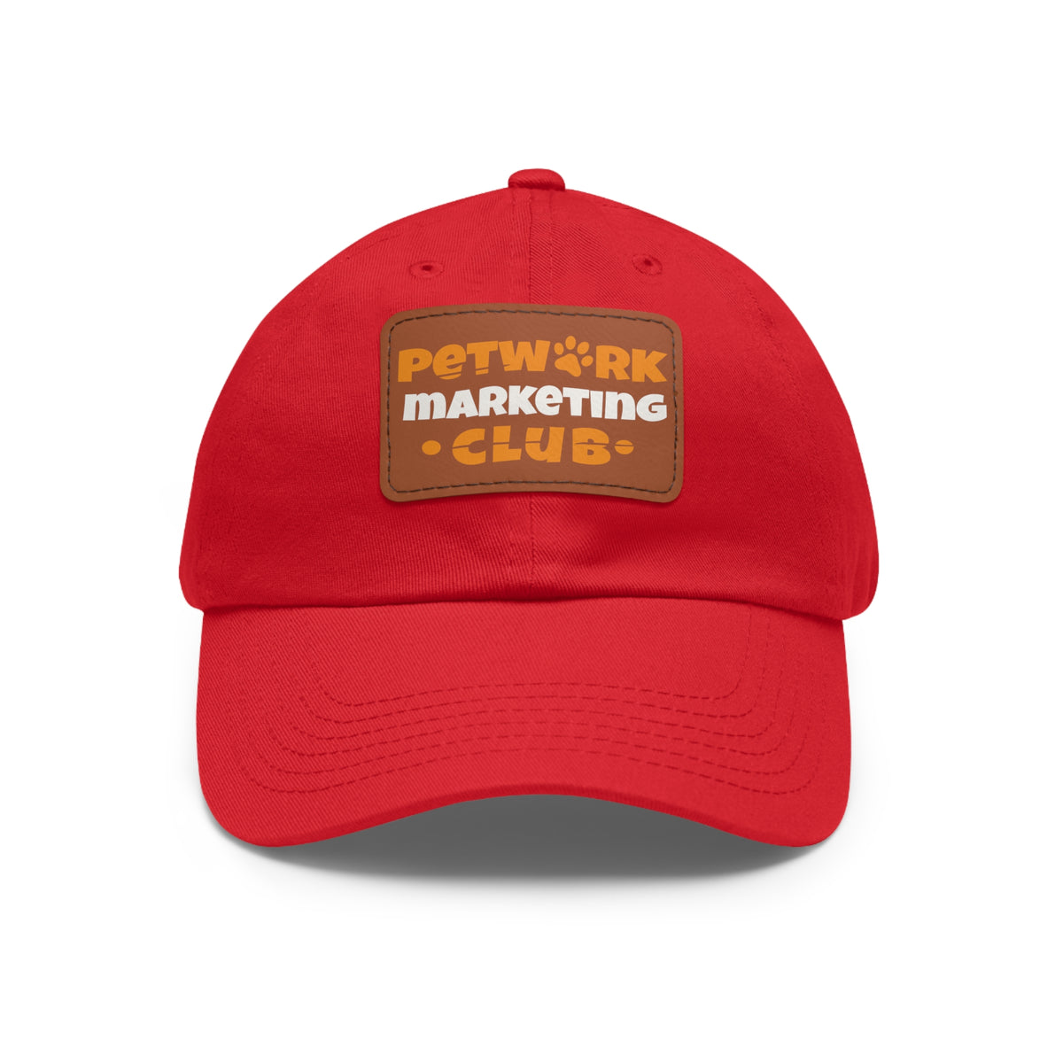 Petwork Marketing Club Dad Hat — Leather Patch Baseball Cap