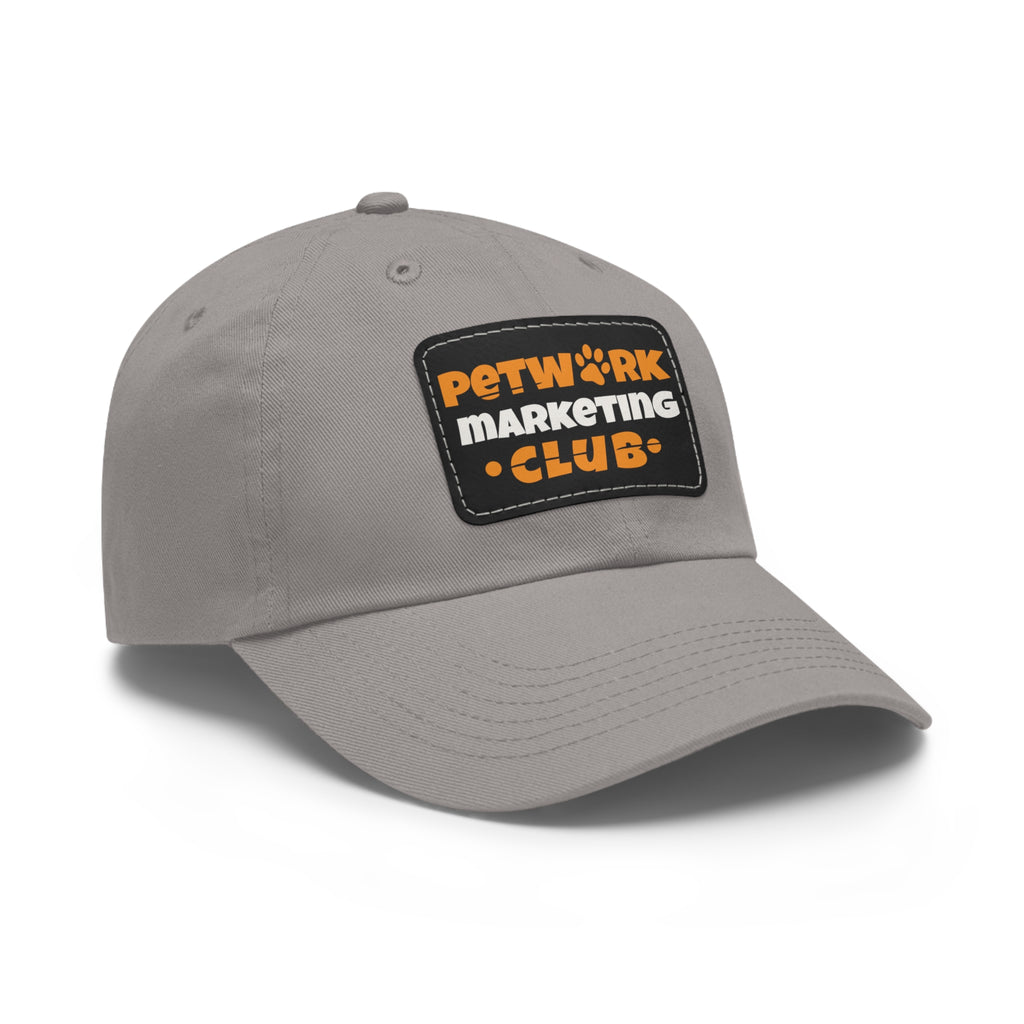 Petwork Marketing Club Dad Hat — Leather Patch Baseball Cap