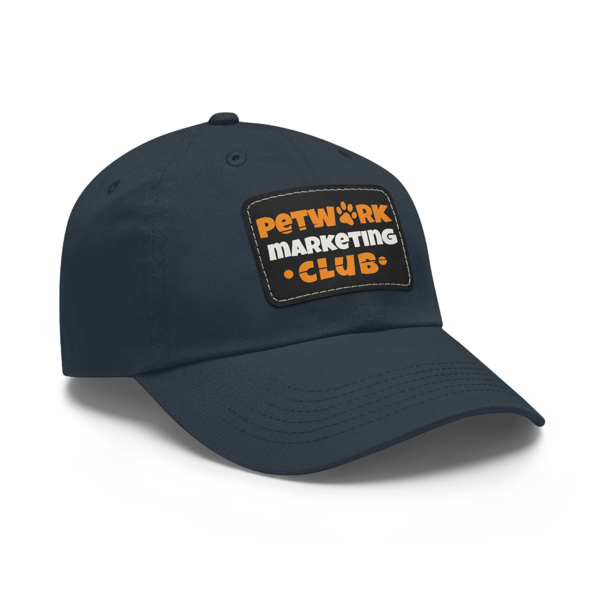 Petwork Marketing Club Dad Hat — Leather Patch Baseball Cap