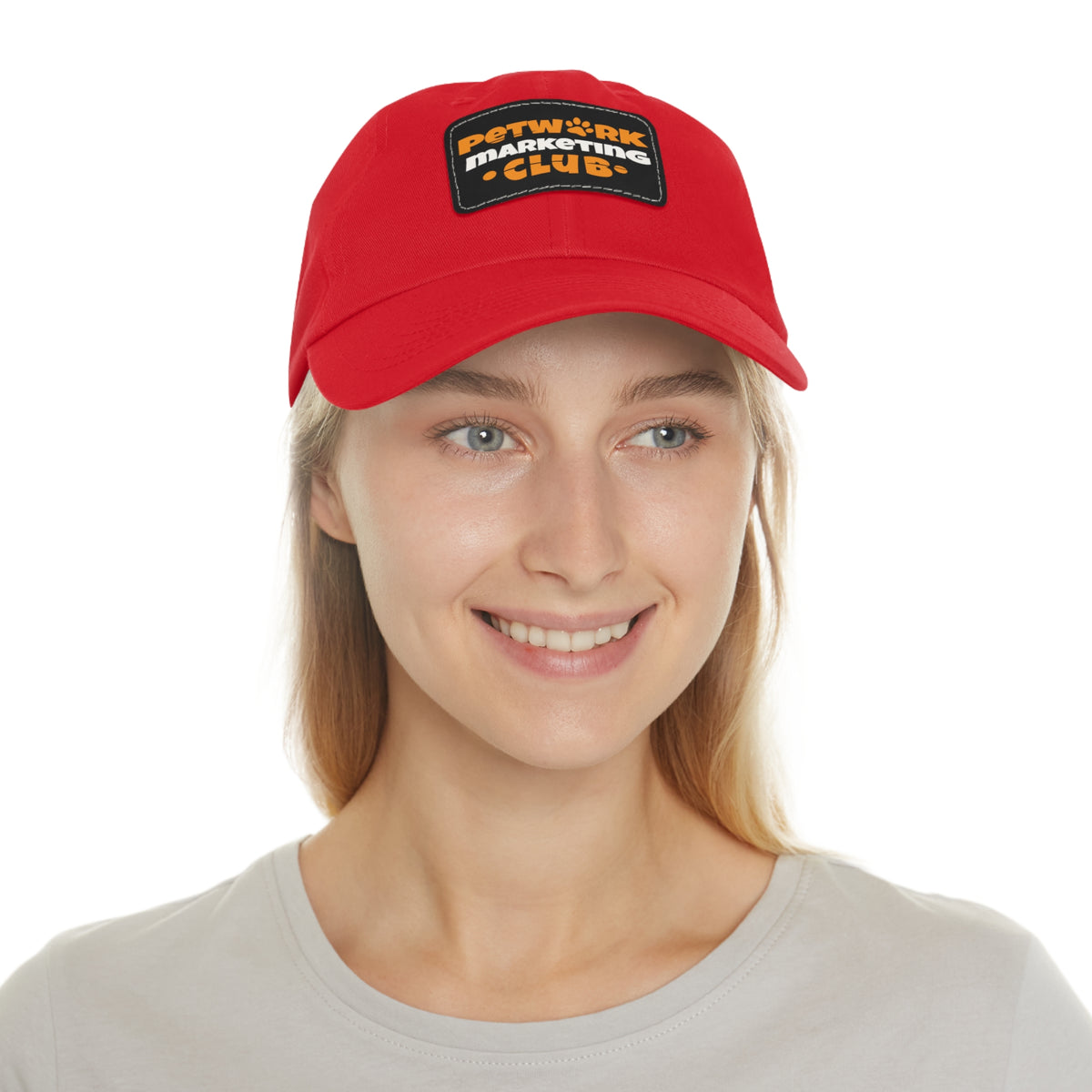 Petwork Marketing Club Dad Hat — Leather Patch Baseball Cap