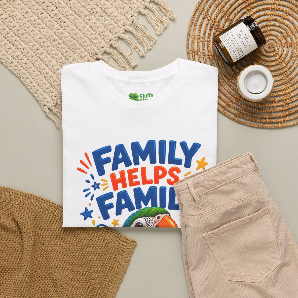 Family Helps Family Parrot T-Shirt