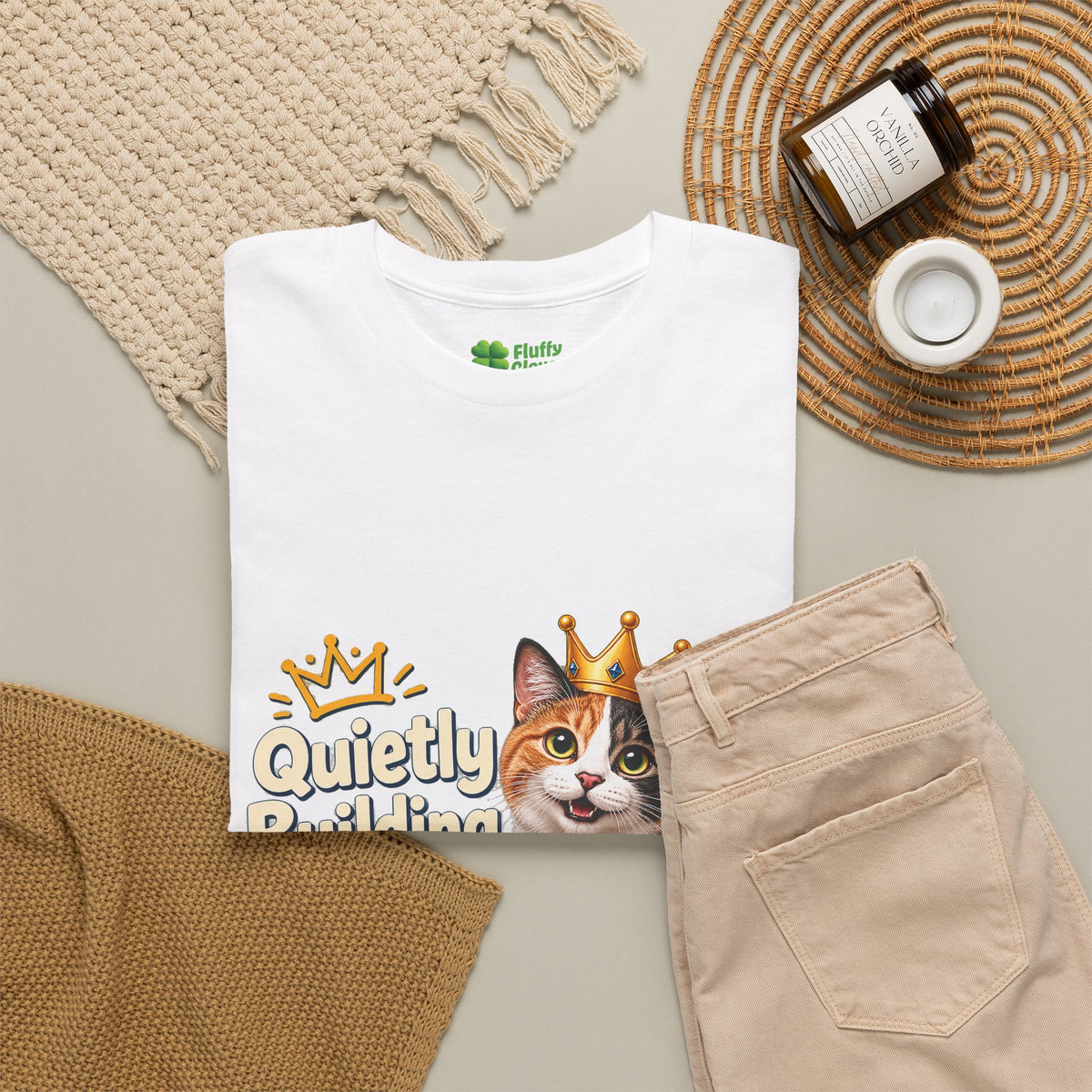 Quietly Building My Empire Cat T-Shirt