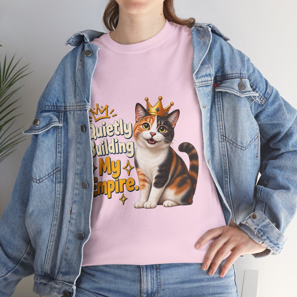Quietly Building My Empire Cat T-Shirt