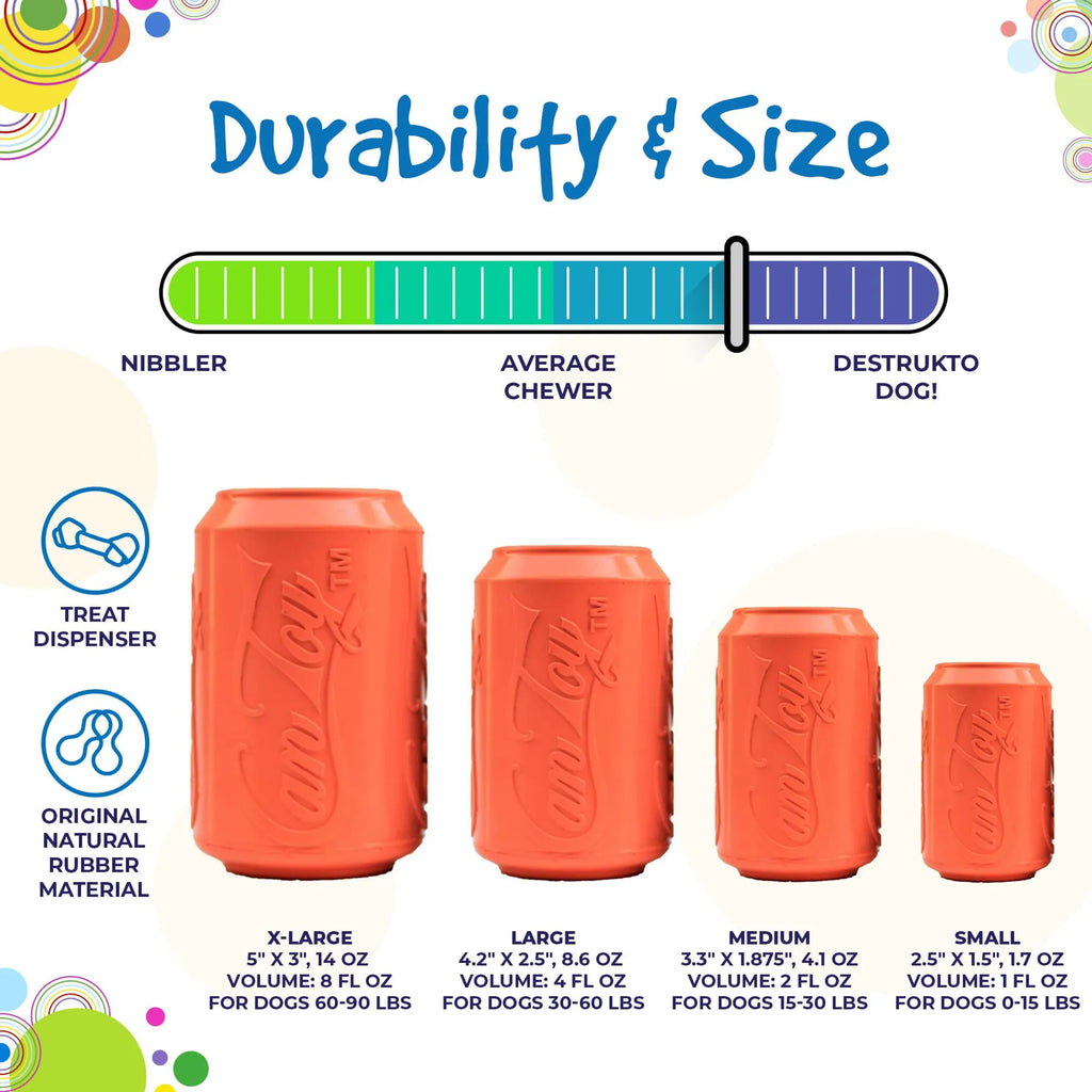 Can Toy eDispenser Durable Rubber Chew Toy & Treat Dispenser