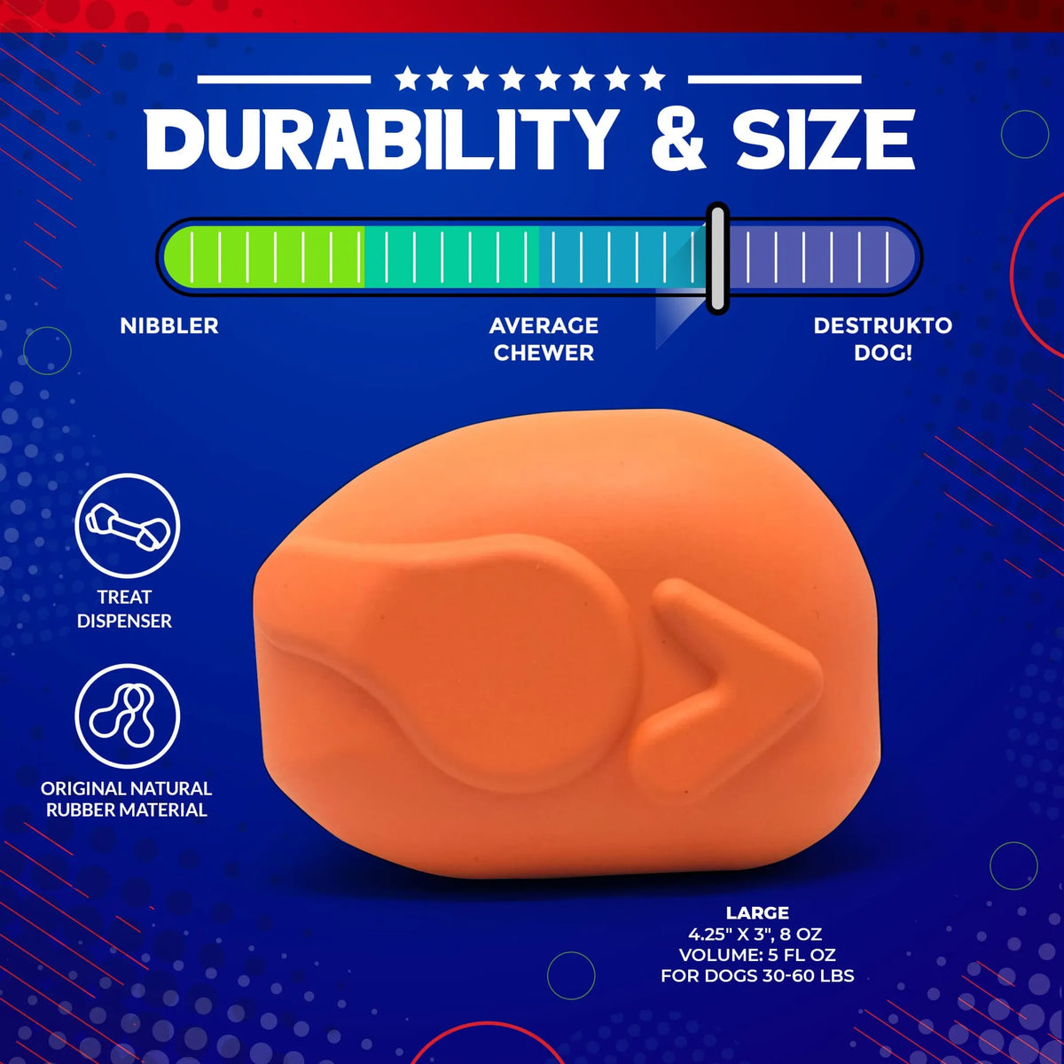 Roasted Turkey Dog Chew Toy & Treat Dispenser