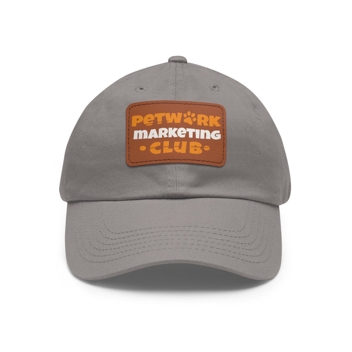 Petwork Marketing Club Dad Hat — Leather Patch Baseball Cap