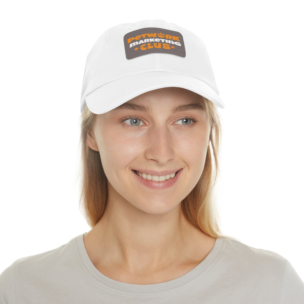 Petwork Marketing Club Dad Hat — Leather Patch Baseball Cap
