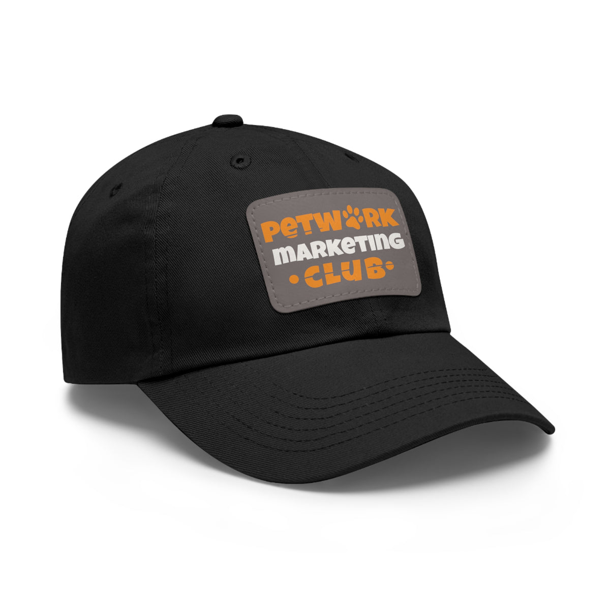 Petwork Marketing Club Dad Hat — Leather Patch Baseball Cap