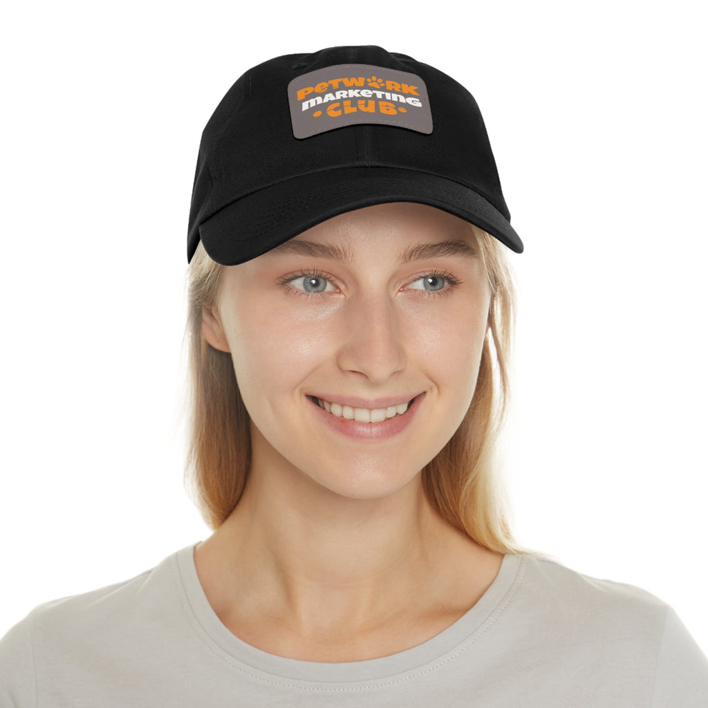 Petwork Marketing Club Dad Hat — Leather Patch Baseball Cap