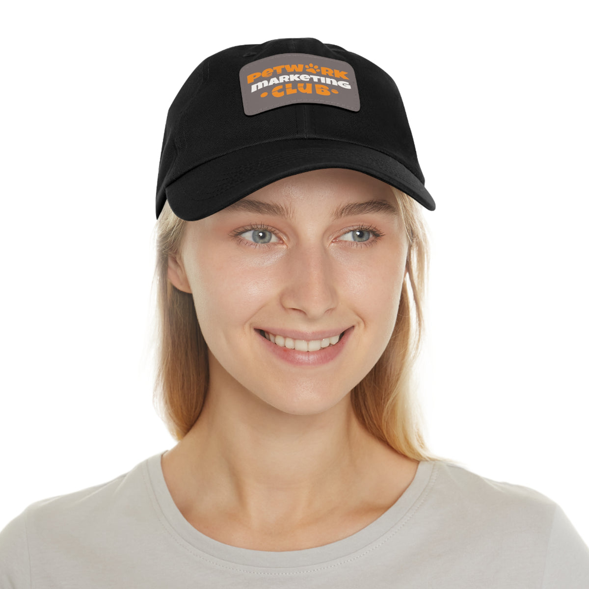 Petwork Marketing Club Dad Hat — Leather Patch Baseball Cap