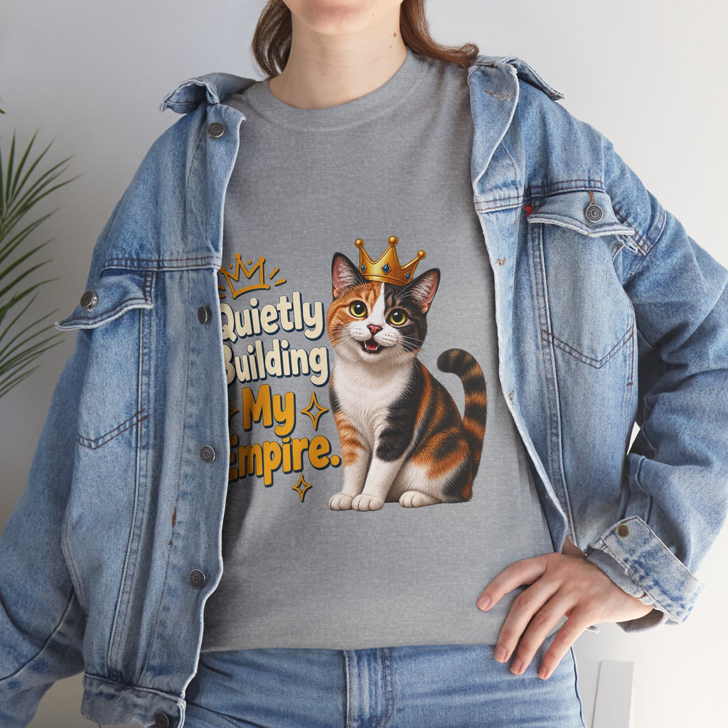 Quietly Building My Empire Cat T-Shirt