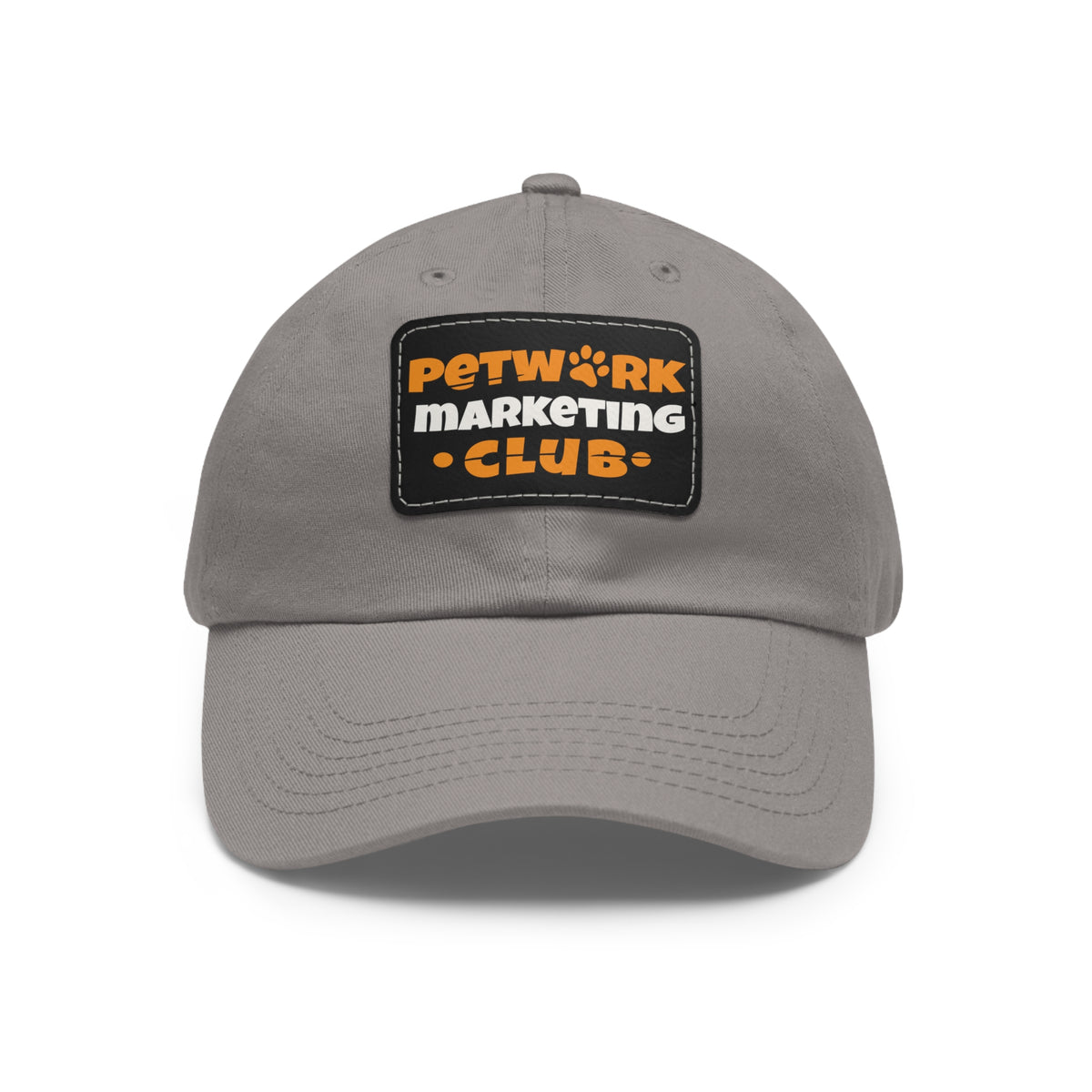 Petwork Marketing Club Dad Hat — Leather Patch Baseball Cap